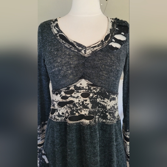 Unique Forla Paris Distressed Dress | Size S |French Design - Picture 3 of 7